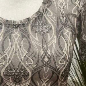 Harley-Davidson Gray Graphic Top